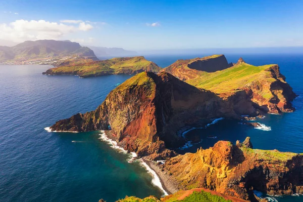 Aerial View Ponta Sao Lourenco Peninsula Madeira Islands Portugal — Stock Photo, Image