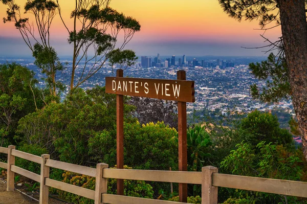 Λος Άντζελες Στο Κέντρο Της Πόλης Από Dantes View Άποψη — Φωτογραφία Αρχείου