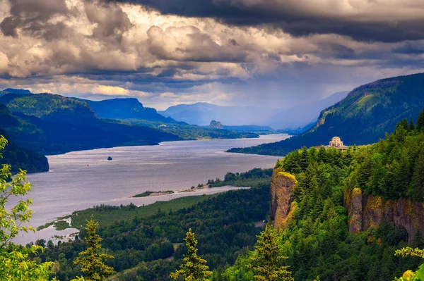 Crown Point Vista House Columbia River Gorge National Scenic Area — Stockfoto