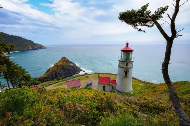 Heceta Baş Feneri Oregon sahili boyunca yer alıyor. Pasifik Okyanusu ve çevresini saran manzaraları sunan engebeli bir uçurumun tepesine kurulmuş fevkalade görsel ve tarihi bir fenerdir..