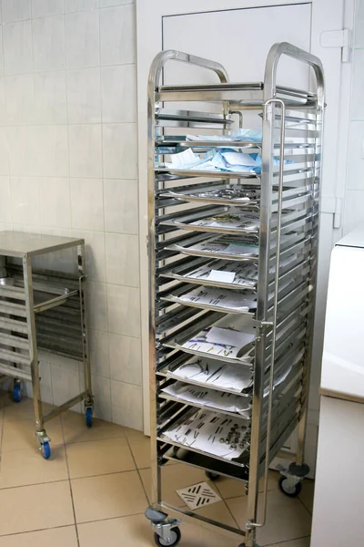 stock image Tray for sterilization instruments. Sterilization room, instruments. High quality photo