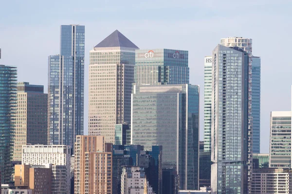 London Storbritannien Distriktet 2023 Närbild Till Del Canary Wharf London — Stockfoto