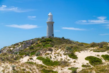 The Bathurst Lighthouse located on the coast of Rottnest Island (wadjemup) near Pinky Beach in Western Australia. clipart