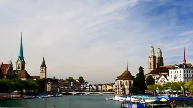 Zürih cityscape önemli yerlerinden