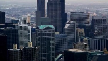 Gün doğumunda Chicago silueti, ABD