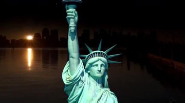 Özgürlük Heykeli ve New York City silueti, ABD