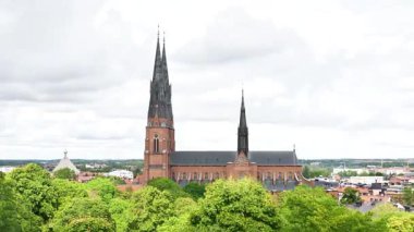 Uppsala Isveç 'teki ünlü Uppsala Katedrali