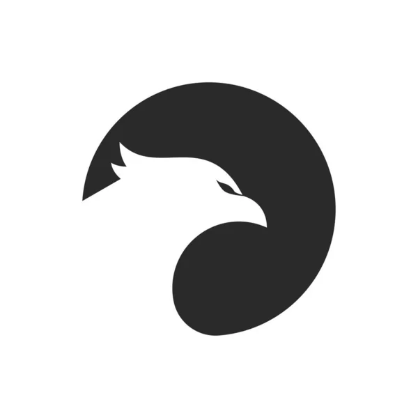 Falcon Eagle Bird Illustration Logo Design — Stock Vector