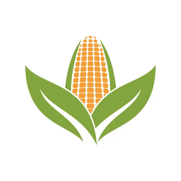 Logo Kukurydzy Ilustracja Wektor Płaski Wzór Projektu — Wektor stockowy