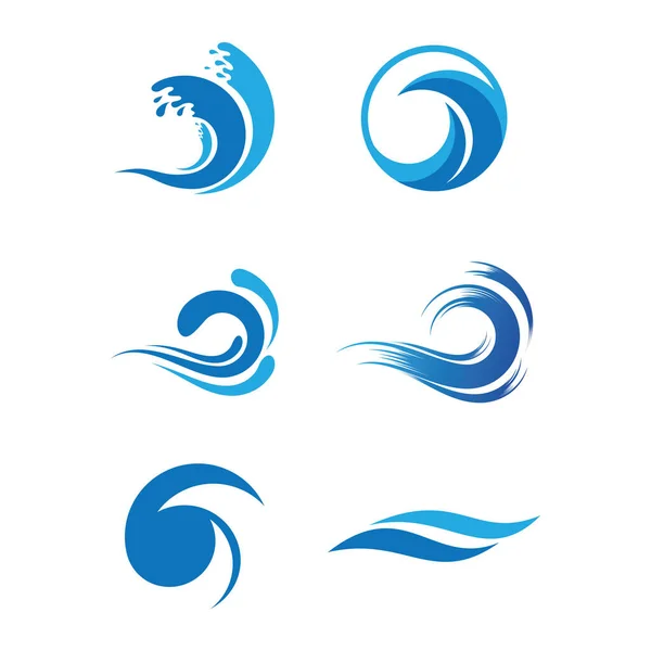 Water Wave Illustration Logo Vector Design — Stock Vector