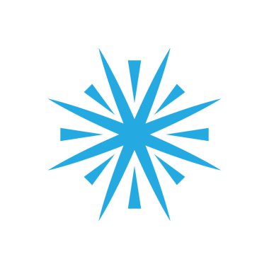 Kar Taneleri simgesi ve sembol ilüstrasyon vektörü düz tasarım şablonu