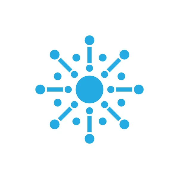 Snowflakes Ícone Símbolo Ilustração Modelo Design Plano Vetor —  Vetores de Stock