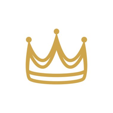 Crown illüstrasyon logo şablon vektör tasarımı