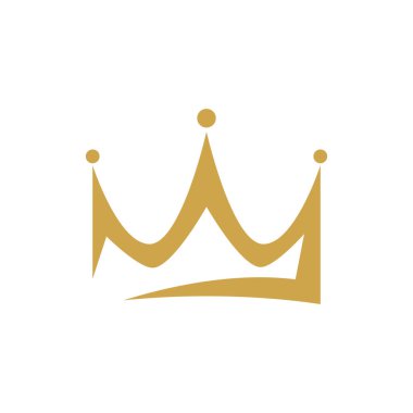 Crown illüstrasyon logo şablon vektör tasarımı