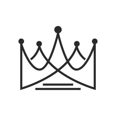 Crown illüstrasyon logo şablon vektör tasarımı