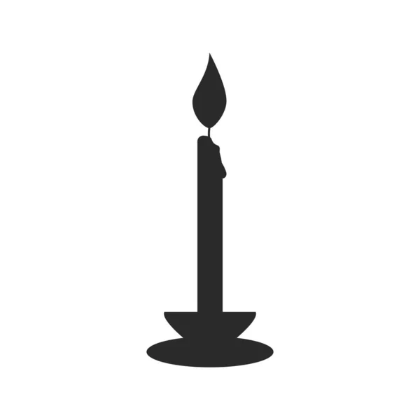 Candlelight Middagsikon Platt Design Vektor — Stock vektor