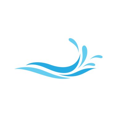 Water Wave illustration logo template vector clipart