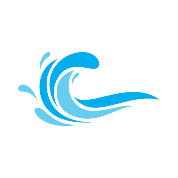 Water Wave Illustration Logo Template Vector — Stock Vector