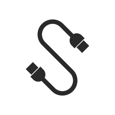 USB veri transferi, kablo simgesi logo şablonu düz tasarım