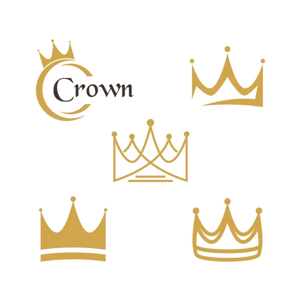 Векторный Дизайн Шаблона Логотипа Короны — стоковый вектор