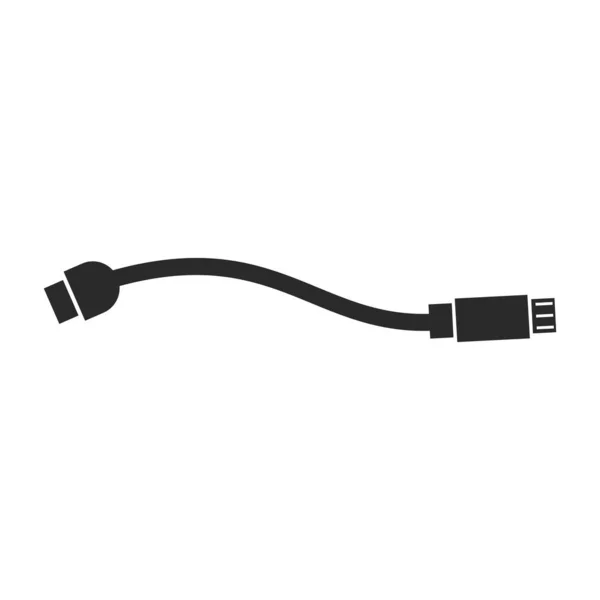 Transferencia Datos Usb Diseño Plano Plantilla Vector Logotipo Icono Cable — Vector de stock