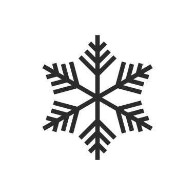 Kar Taneleri logo simgesi çizim vektörü düz tasarım şablonu