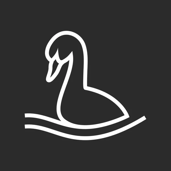 Duck Logo Vecteur Ilustration Icône Plat Modèle Conception — Image vectorielle