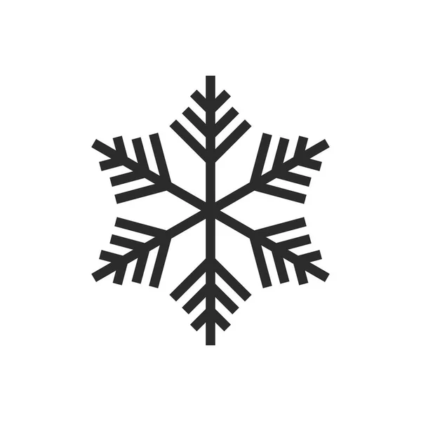 Copos Nieve Logo Icono Ilustración Vector Plano Diseño Plantilla — Vector de stock