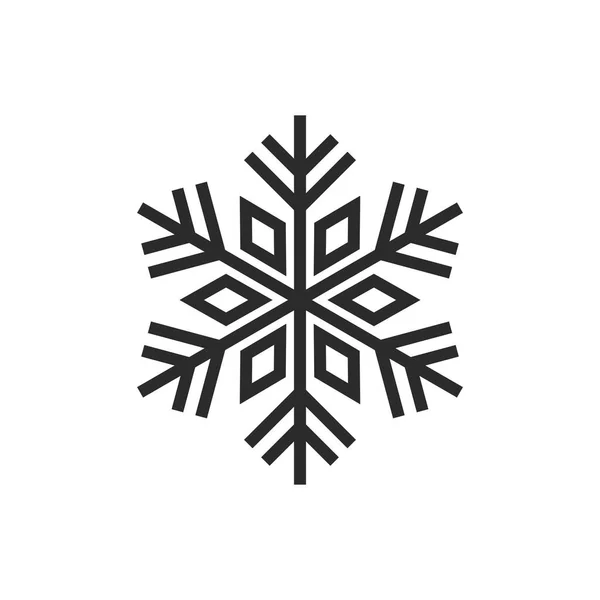Kar Taneleri Logo Simgesi Çizim Vektörü Düz Tasarım Şablonu — Stok Vektör