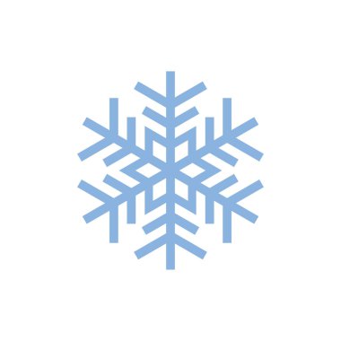 Kar Taneleri simgesi ve sembol ilüstrasyon vektörü düz tasarım şablonu