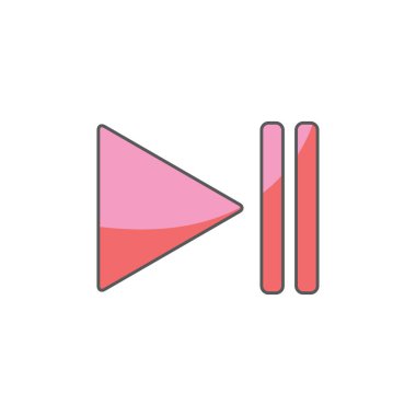 Müzik simgesi illüstrasyon vektör şablonu 10 düz tasarım