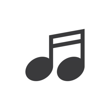 Müzik simgesi illüstrasyon vektör şablonu 10 düz tasarım
