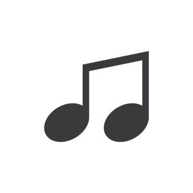 Müzik simgesi illüstrasyon vektör şablonu 10 düz tasarım
