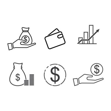 Business Finance logo simgesi vektör düz tasarım şablonu