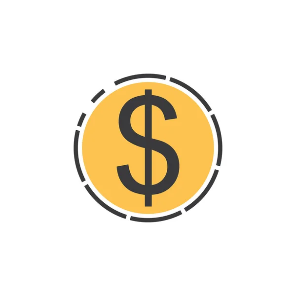 Business Finance Logo Icône Vecteur Plat Modèle Conception — Image vectorielle