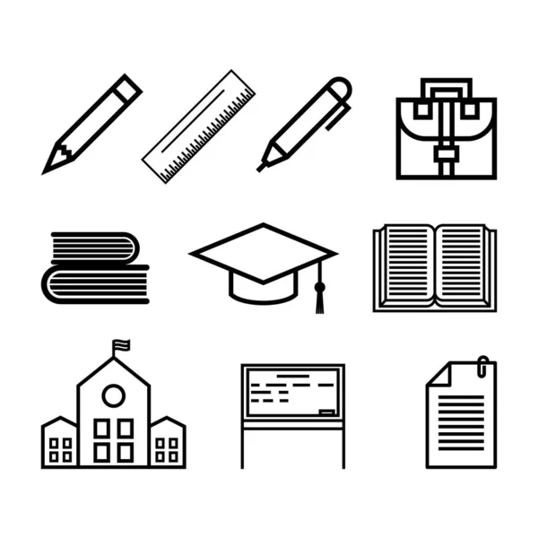 Educação Ícone Logotipo Modelo Vetor Ilustração Design —  Vetores de Stock