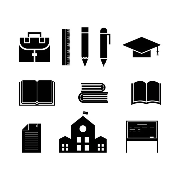 Utbildning Logotyp Ikon Mall Vektor Illustration Design — Stock vektor