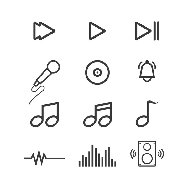 Music Icon Illustration Vector Template Eps Flat Design — Stock Vector