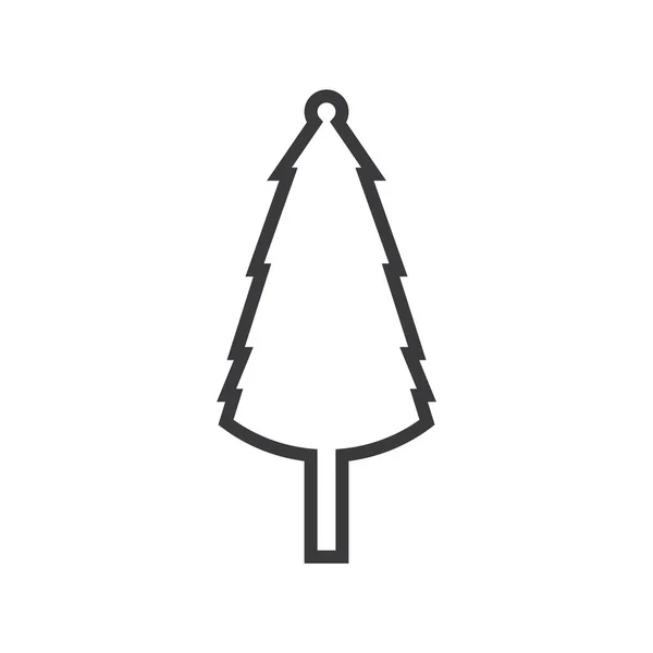 松の木のイラストベクトルフラットデザインテンプレート — ストックベクタ