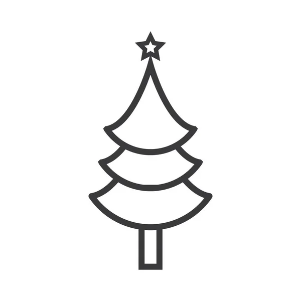 松の木のイラストベクトルフラットデザインテンプレート — ストックベクタ