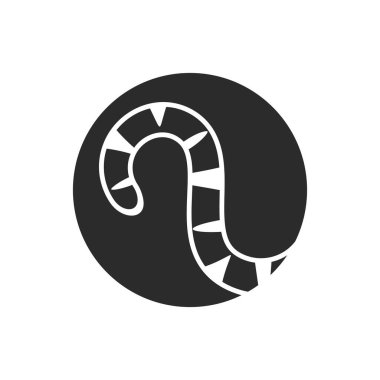 Kaplan kuyruğu simgesi vektör çizimi düz tasarım