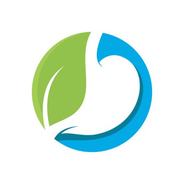 Mide logosu çizim vektörü düz tasarım