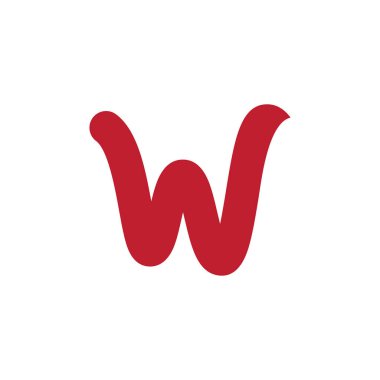 W harfi logo vektör çizimi