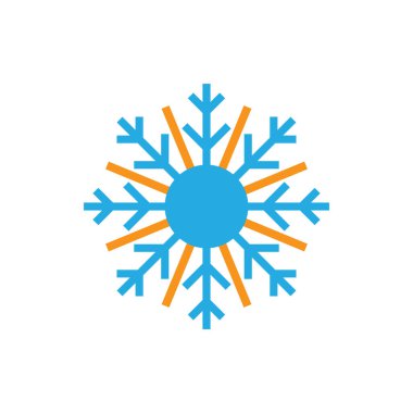 Klima logosu çizim vektörü düz tasarım