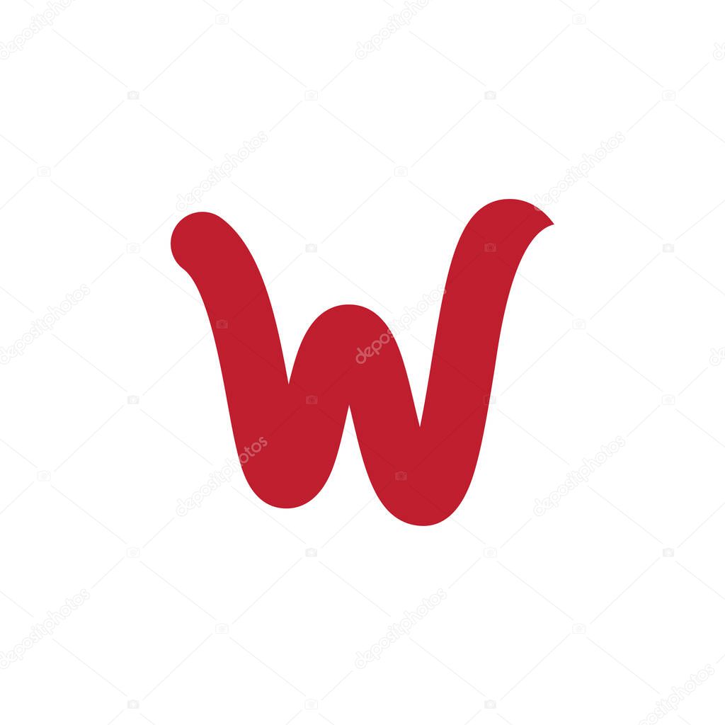 W letter logo vector illustration