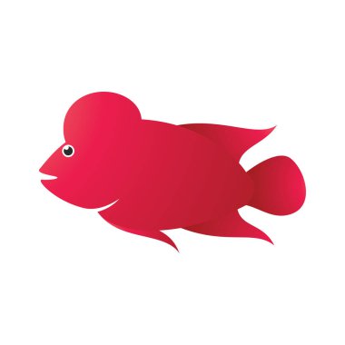 Louhan fish illustration flat design template vector