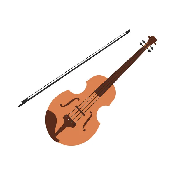 Векторная Плоская Конструкция Скрипки Eps — стоковый вектор