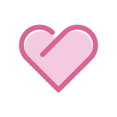 Love logo icon and symbol vector illustration flat design