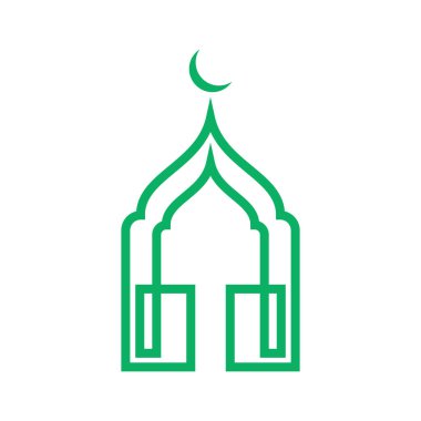 Ramadhan kareem poster banner islamic wallpaper mousque logo icon flat design vector