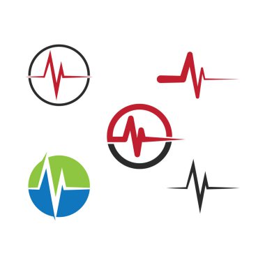 Pulse line Heart beat line ilustration logo vector template